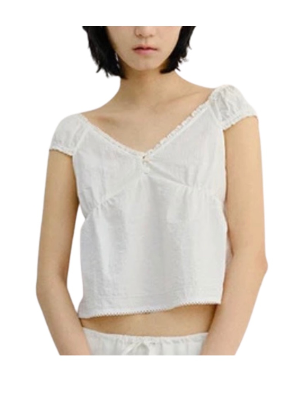 DUNST 2-way Shoulder Blouse white $90 NWT sz S